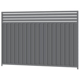 1800mm high Colorbond Breezeway Fencing Panel 100% Australian Made (2.4m long) 3x Sheets, 2x Channel Posts, 3x Rails, 3x Slats, 2x Breezeway Posts, Screws.
